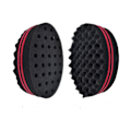 Miniatyrbillede 1 af 3: 2 stk. Dobbeltsidet Barber Hårbørste Svampe Låsning Afro Curl Twist Dreads Coil Wave Voksen Unisex