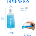 Miniatyrbilde 2 av 6: 250ML Myk Flask, TPU Foldbar Løpehydreringsflaske, Myk Sammenleggbar Vannflaske for Hydreringspakke Sykling Maraton Løping Fotturer 250ml