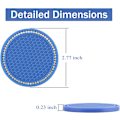 Miniatyrbild 2 av 6: Bilkopphållare-underlägg, 2-pack Universal Anti-Slip Bilkopphållare-insatsunderlägg, Bling Crystal Rhinestone Bilinredningstillbehör-D Deep Blue