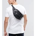 Pikkukuva 7 / 7: ODS:UK® Aito nahkainen vyölaukku Matkustaminen Loma Lompakko Vyölaukku Musta Vaihda BUMBAG Black