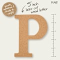 Miniatyrbild 2 av 7: Obehandlad bokstav i trä, 5\" träyta perfekt för DIY-konst- och hantverksprojekt, 63569, 5 tum P 5 inch
