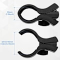 Miniatyrbillede 3 af 7: 1 stk. Opgraderet mikrofonklemmeholder, justerbar mikrofonholder til mikrofoner med en ydre diameter mellem 32 mm og 60 mm, med 5/8\" til 3/8\" skrue Ada 1 PCS