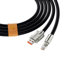 Miniatyrbilde 1 av 5: Hurtiglading Kabel Usb Til C Ledning 180 Graders Roterende Rettvinklet Hode For Hurtiglading Av Mobiltelefon 2m Android Liten Munn Svart