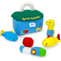Pikkukuva 6 / 6: Baby Play Soft Collection, My First Tackle Box 5-osainen Pehmolelusetti Ratinan, Piipon ja Rypistyslelujen kanssa, Aistipeli Vauvoille ja Uusille Tackle Box