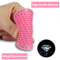 Miniatyrbild 3 av 6: Bilkopphållare-underlägg, 2-pack Universal Anti-Slip Bilkopphållare-insatsunderlägg, Bling Crystal Rhinestone Bilinredningstillbehör-D Deep Pink