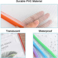 Miniatyrbillede 4 af 7: A5 Plast Zip-mapper - 24 stk. A5 Mesh Lynlåspose Plast Zip Lock-poser Dokumentmapper Fil Lynlåsposer Rejseopbevaringspose til Kontorartikler 12 Colours  24 PCS A5