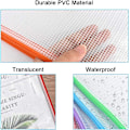 Miniatyrbillede 4 af 7: A5 Plastik Zip-mapper - 24 stk. A5 Mesh Lynlåspose Plastik Zip Lock-poser Dokumentmapper Fil Lynlåsposer Rejseopbevaringspose til Kontorartikler 12 Colours  24 PCS A5
