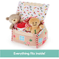 Pikkukuva 7 / 8: Baby Play Soft Collection, Minun Ensimmäinen Piparkakkutalo 5-osainen Leikkiseti Ratinan, Piipon ja Rypistyspehmolelujen kanssa, Aistipeli Vauvoille, 7.5u2 Gingerbread House