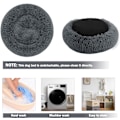 Miniatyrbillede 6 af 6: Rolig hundekat donut seng - 19,7 tommer fluffy plysj valp kattunge koselig rund seng, varm og myk kjæledyr koselig anti-angst senger med sklisikker bunn og Dark Grey 50.00 x 50.00 x 20.00 cm (L x W x H)