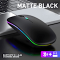 Miniatyrbillede 4 af 6: Genopladelig trådløs mus, Bluetooth-mus, to tilstande (BT 5.1 + 2,4G trådløs), ultratynd/lydløs (800-1200-1600), med USB-kabel, trådløs mus