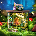 Miniatyrbild 7 av 7: Cuteefun DIY Miniatyrdockhus u201dDrömbflaskanu201d Kit med Dammskydd för Vuxna Hantverk  Present (Feyträdgård) Fairy Garden