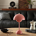 Miniatyrbillede 3 af 6: Moderne Blomsterpot Ledningsfri Bordlampe, Ledningsfri Mid Century Lampe, Sød Batteri Svampe Bordlampe, Lille Lampe til Natbord, Dæmpbar Touch Soveværelse La Pink