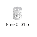 Miniatyrbilde 2 av 5: Aluminium Flette Hårextensions, 30 stk. Aluminium Flette Hårextensions, Metallmansjetter, Fletteveving Hårtilbehør (Sølv) silver