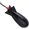 Miniatyrbillede 4 af 5: Fiskebombe Bait, Fiske Kaster Karpe Stor Bombe Float Lokkemad Pellet Fiske Feeder Fiskegrej Redskabsredskab Redskabsredskab (2stk, Sort)