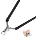 Miniatyrbillede 1 af 5: Professionel neglebåndssaks i rustfrit stål med silikonehåndtag til manicure og pedicure