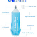 Miniatyrbilde 3 av 6: 150ML Myk Flask, TPU Foldbar Løpehydreringsflaske, Myk Sammenleggbar Vannflaske for Hydreringspakke Sykling Maraton Løping Fotturer 150ml2