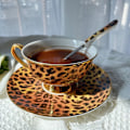 Miniatyrbillede 6 af 8: ® YBK Tech Euro Style Bone China Kop & Underkop Sæt, Keramisk Te- og Kaffe Kop til Hjem Køkken Bryllup (Leopard Mønster) Leopard Pattern