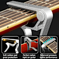 Miniatyrbild 6 av 7: Gitarr Capo Snabbväxlande Capo för 6-strängad Akustisk Gitarr Elgitarr Klassisk Gitarr Ukulele Capotastos Capo (Silver) Silver