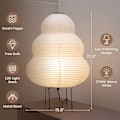 Miniatyrbillede 2 af 8: Nogyu2022 Akari Japansk Papir Gulvlampe - Noguchi Papir Lanterne Gulvlampe - Hyggelig Mid Century Gulvlampe (Gulvlampe) Floor Lamp