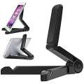 Miniatyrbillede 4 af 5: Multivinklet justerbar sort universel bærbar foldbar plaststativ bordstativ til enhver anden 7-10 tommer tablet-pc (sort)