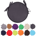 Miniatyrbild 1 av 8: Färgglada inomhus/utomhus stolsdynor runda sittdynor trädgård uteplats hemkuddar - diameter 30cm/38cm, uteplatsmöbler kuddfodral, runda sittdynor Dark Grey 30cm