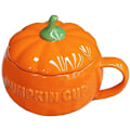 Miniatyrbilde 1 av 7: YBK Tech Søt Gresskar Kopp, Keramisk Kaffe Krus, 8.5oz Te Kopp med Lokk (Kopp) Orange 250ml Cup
