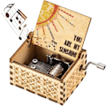 Miniatyrbillede 1 af 7: Du er min solskin Træ Musikbokse - Graveret Vintage Træ Solskin Musikboks Fantastisk Gave til Fødselsdag, Valentinsdag Sunshine Half Rainbow