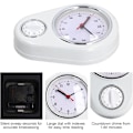 Miniatyrbillede 5 af 8: Væg Ur Køkken Timer, 60 Minutters Visuel Nedtællingstimer, Lydløs Drift, Nem at Læse, Retro Køkken Væg Ur, Visuel Timer, Hjem Køkken T White