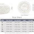 Miniatyrbillede 5 af 6: Rolig Hundeseng Donut - 19,7 tommer Fluffy Plys Puppy Kitten Cuddler Rund Seng, Varm og Blød Kæledyr Hyggelig Anti Angst Senge med Skridsikker Bund og White 50.00 x 50.00 x 20.00 cm (L x W x H)