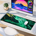 Miniatyrbilde 7 av 7: Musematte Gaming Stor Skrivebordsmatte (31,5 x 11,8 x 0,12 tommer) Vaskbar Stor Musematte, Japansk Musematte med Antiskli Gummibase, Utvidet Mo MousPad Y9 XL