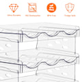 Miniatyrbilde 5 av 6: Flaskeholder for skap, 4-pakks stabelbar flaskeoppbevaring, flaskeholder for drikkebeger, vinstativ for skap kjøleskap