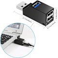Miniatyrbillede 2 af 7: USB-hub, Mini USB 3.0-hub, 3-port hub (2 USB 2.0 + USB 3.0), adapter med høj hastighed til udvidelse til pc, bærbar computer, stationær computer, XPS, Macbook, Surface Pro, USB A A