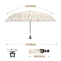 Miniatyrbillede 4 af 4: UV Solparaply Kompakt Sammenfoldelig Rejseparaply Automatisk Åbn og Luk for Vindtæt, Regnfast og UV-beskyttelse Parasol med Sort Anti-UV Belægning  (HY)