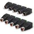 Miniatyrbilde 4 av 4: RCA-kontakt adapterpluggsett - 5 par RCA hunn- og hannplugg til AV-skrueterminal lyd-/videokontakt adapter - svart med grønn