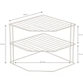 Pikkukuva 7 / 8: – 3-kerroksinen lautaspidike - Keittiön kaapin järjestäjä – Valkoinen White 1 Pack