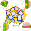 Miniatyrbilde 6 av 6: 22 stk Mini Magnetiske Tegnebrett for Barn, Fargerike Doodle Tegnebrett for Småbarn 1-3, Slettbare Doodle Brett Tablett Skriveblokk for Gutter Gi 22pcs Yellow/Pink/Blue/Green/Orange