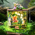 Miniatyrbild 2 av 7: Cuteefun DIY Miniatyrdockhus u201dDrömbflaskanu201d Kit med Dammskydd för Vuxna Hantverk  Present (Feyträdgård) Fairy Garden
