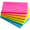 Miniatyrbillede 1 af 3: Linjerede klæbememoer 3X5 i lyse, linjerede post-it-sedler, farverige, superklæbende memoblokke, stærk klæbeevne, 6 blokke/pakke, 75 ark/blok Bright Colors 3x5 in