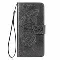 Miniatyrbillede 2 af 5: Flip Design Stilful Imprinting Sommerfugl Blomster Mønster Tegnebog Stativ Telefon Etui Læder Cover Til Nokia G50 - Sort  Sort
