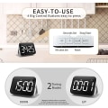 Miniatyrbillede 3 af 5: Digital køkkenur 4 tommer stort LED-display magnetisk timer med justerbar lysstyrke og lyd stopur timer (hy)