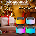 Pikkukuva 5 / 6: Kannettava Bluetooth-kaiutin, langaton kaiutin RGB LED -valolla, TWS-kaksoispariliitos, HD-ääni, TF-kortin toistotuki, minikokoinen matkustamiseen, ulkoiluun, juhliin,