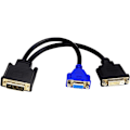 Miniatyrbillede 1 af 8: Wyse DVI-I Splitter-kabel - DVI-I(24+5) han til DVI-D(24+1) og VGA (HD15) hun Sammenlignelig med Wyse DVI Digital Y-kabel (DVI-I til DVI-D og VGA)（9 I