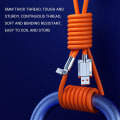 Miniatyrbilde 4 av 5: Hurtigladingkabel Usb Til C-ledning 180 Graders Roterende Rettvinklet Hode For Hurtiglading Av Mobiltelefon 2m Eple Oransje