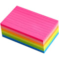 Miniatyrbillede 3 af 3: Linjerede klæbememoer 3X5 i lyse, linjerede post-it-sedler, farverige, superklæbende memoblokke, stærk klæbeevne, 6 blokke/pakke, 75 ark/blok Bright Colors 3x5 in