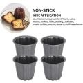 Miniatyrbillede 4 af 5: Form, genanvendelig kageform i kulstofstål til hjemmekøkken, non-stick (2 stk., sort)