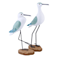 Miniatyrbillede 2 af 3: 2 stk. Nordisk Dekor Nautisk Have Statue Måge Ornament Havfugl Statue Måge Statue Skulptur