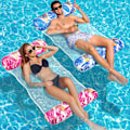 Miniatyrbild 1 av 5: XL Poolmatta, 2-pack Uppblåsbar Poolmatta, 4 i 1 Uppblåsbara Poolflottar för Vuxna & Barn, Poolmatta Vuxna & Barn