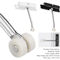 Miniatyrbild 2 av 7: Automatisk dörrstängare, justerbar dörrfjäderstängare för innerdörr, tyst automatisk dörrstängning för dörrvikter 20-35 kg, med justeringsro White Black