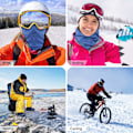 Miniatyrbild 6 av 7: Vinterhalsvärmare Fleece Vindtät Halskrage Snood för Män Kvinnor Kallt Väder Ansiktshalsduk Huvudbonad för Skidåkning Löpning Cykling Navy Blue+blue