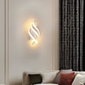 Miniatyrbillede 7 af 8: LED væglampe 22W, moderne aluminium LED væglampe med 3 spiralformede lamper, 3000K varmt lys, indendørs væglampe vægbelysning til soveværelse stue